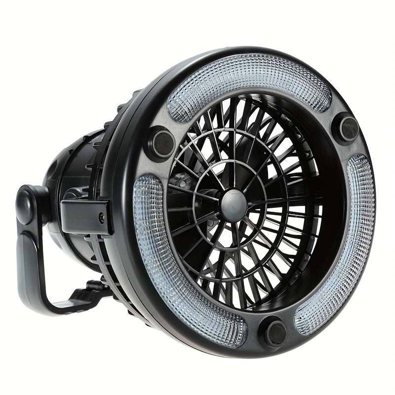 Tent Fan with LED Light, Battery Operated