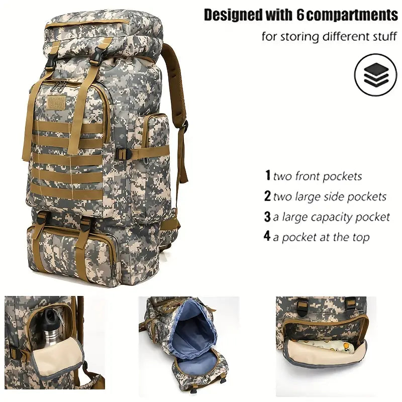 80L Extra Large Tactical Backpack